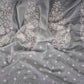 White Dyeable Chikankari embroidery Mul Chanderi Fabric SNTF-31869