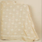 Beige Floral Embroidery Dyeable Dola Silk Fabric VI-30068