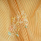 Rust Orange Zari Stripes floral thread embroidery Malai Chanderi Fabric VFS-31543