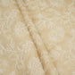 Beige Floral Embroidery Dyeable Dola Silk Fabric VI-30070