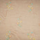 Dusty Rose Zari Stripes floral thread embroidery Malai Chanderi Fabric VFS-31540