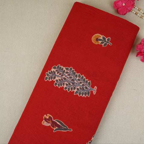 Red Handblock Print Cotton Fabric MFR-29891