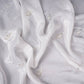 White Dyeable Pearl Cutdana embroidery Crepe Fabric VFS-31685