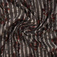 Dark Grey & Black Floral Print Cotton Fabric MFR-29871