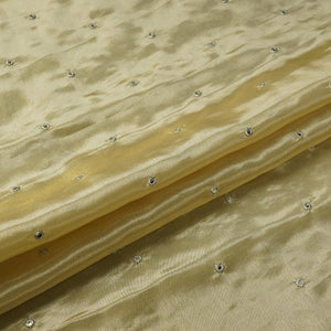 Golden Buti Mirror embroidery Tissue Fabric VFS-31693 - TradeUNO