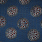 Blue Ajrakh Print Cotton Schiffli Fabric MFR-29833