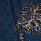 Blue Ajrakh Print Cotton Schiffli Fabric MFR-29833