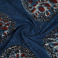 Blue Ajrakh Print Cotton Schiffli Fabric MFR-29833