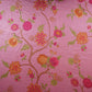 Magenta Pink Floral Print Organza Fabric VF-30077
