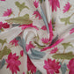 Cream Floral Print Organza Fabric VF-30078
