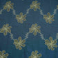 Blue floral embroidery Shimmer Viscose Fabric SFG-31500