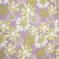 Lavender Floral Foil Print Cotton Fabric