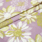 Lavender Floral Foil Print Cotton Fabric