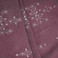 Mauve Geometrical embroidery Raw Silk Fabric VFS-31532