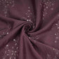 Mauve Geometrical embroidery Raw Silk Fabric VFS-31532