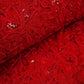 Red Cutwork Embroidery Net Fabric HCS-29000