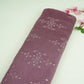 Mauve Geometrical embroidery Raw Silk Fabric VFS-31532