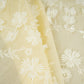 Pale Yellow Floral 3D Embroidery Tencel Silk Fabric AF-30084