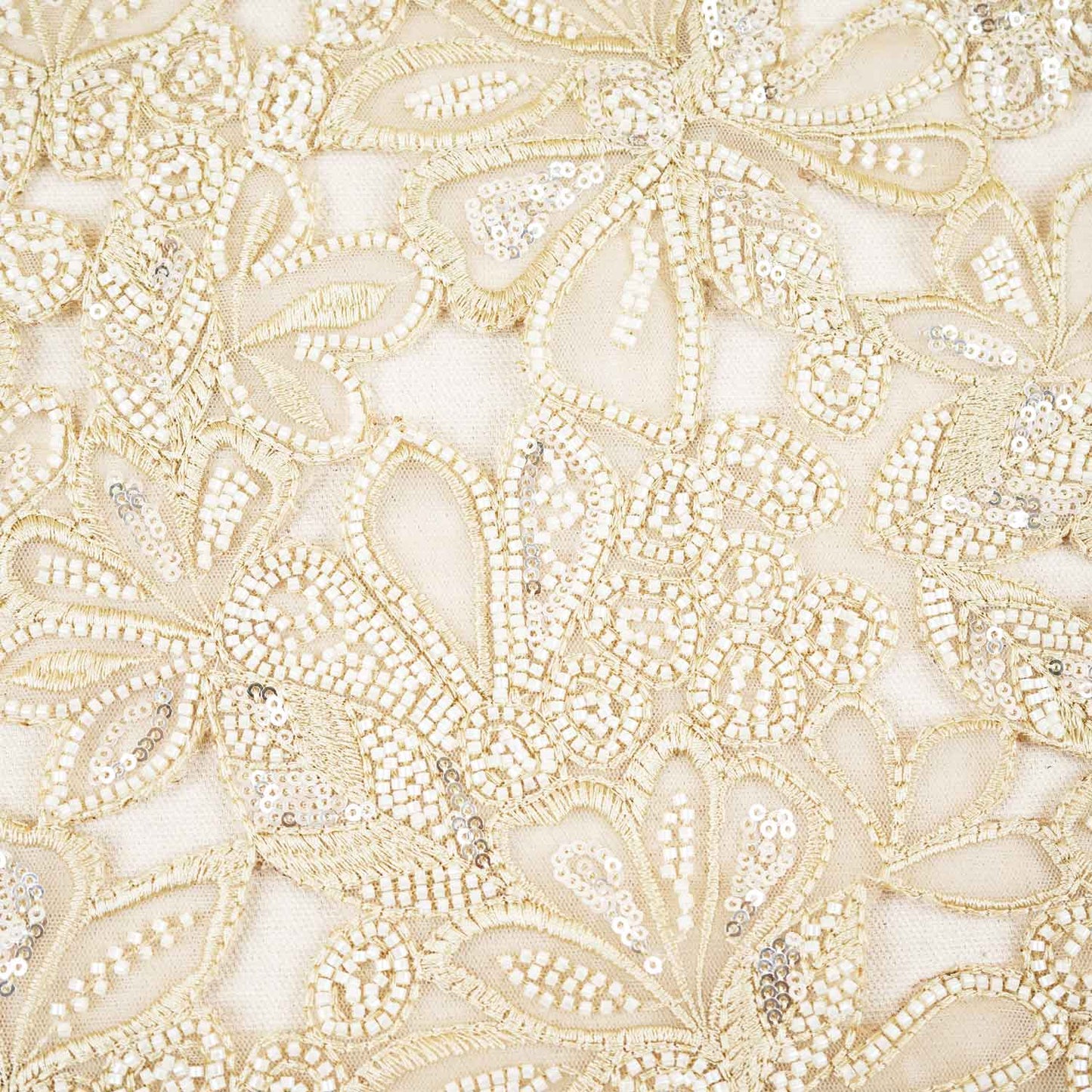 Peach Cutwork Embroidery Net Fabric HCS-29002