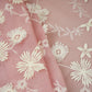 Pink Floral 3D Embroidery Tencel Silk Fabric AF-30083