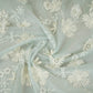 Light Blue Floral 3D Embroidery Tencel Silk Fabric AF-30087