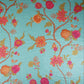 Sky Blue Floral Print Organza Fabric VF-30075