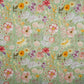 Mint Green with Multicolor floral print Cotton Checks Fabric PI-31846 - TradeUNO