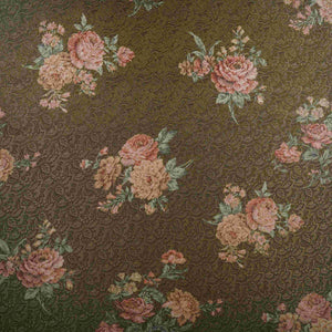 Mehendi Green floral Jacquard Tissue Fabric MTF-31792 - TradeUNO
