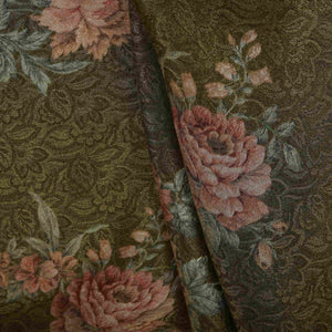 Mehendi Green floral Jacquard Tissue Fabric MTF-31792 - TradeUNO
