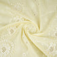 Pale Yellow Floral 3D Schiffli Embroidery Cotton Schiffli Fabric AF-30092