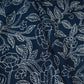 Blue with White Floral Print Cotton Schiffli Fabric MFR-29831