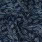 Blue with White Floral Print Cotton Schiffli Fabric MFR-29831
