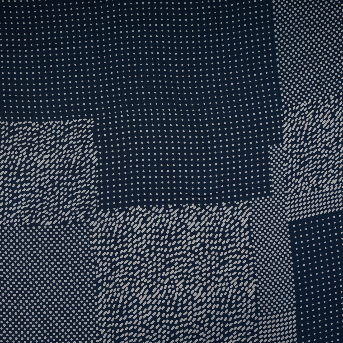 Blue With White Dot Print Cotton Schiffli Fabric MFR-29830