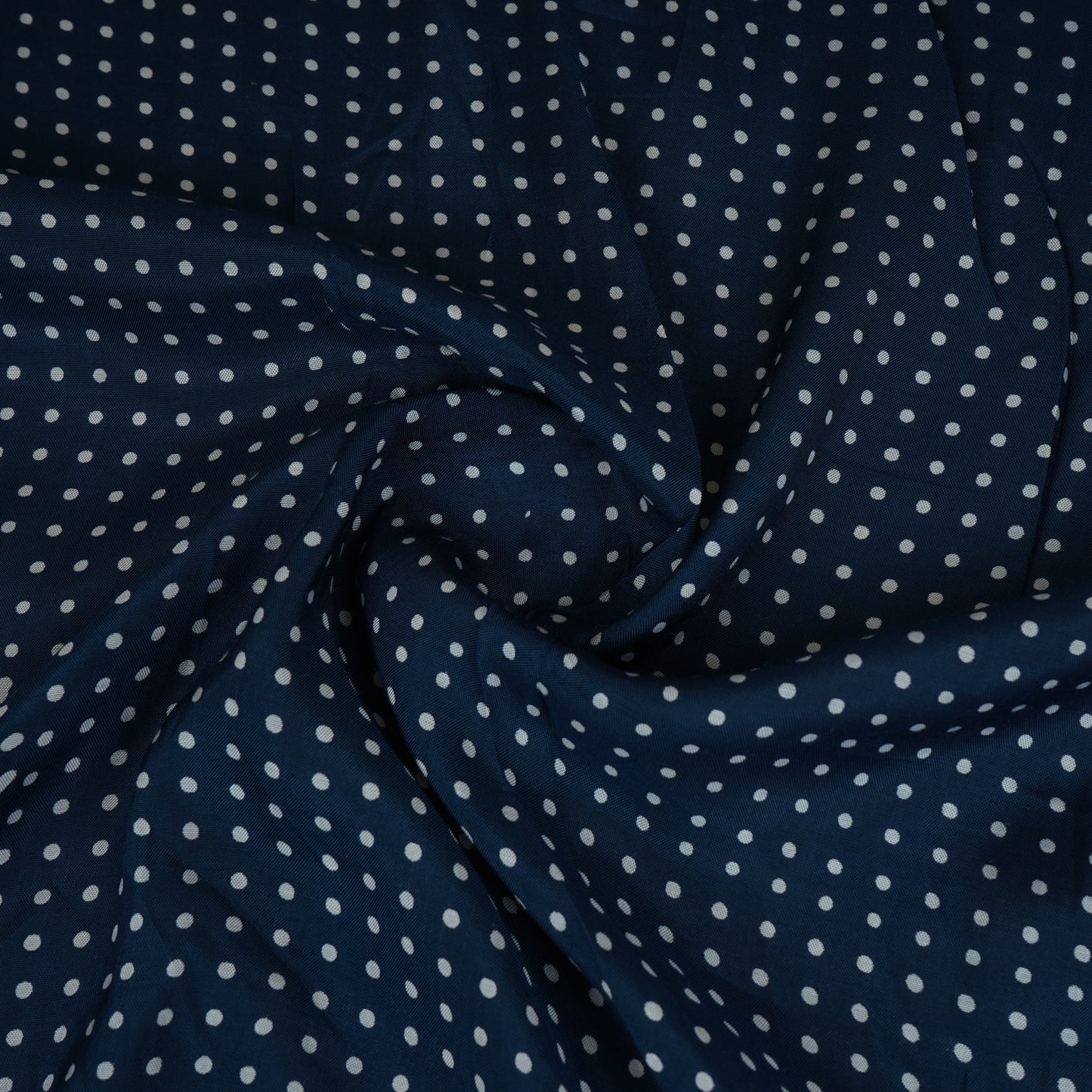 Blue With White Dot Print Cotton Schiffli Fabric MFR-29830