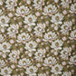 Olive Green with Cream floral print Cotton Checks Fabric PI-31847 - TradeUNO