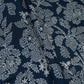 Blue with White Floral Print Cotton Schiffli Fabric MFR-29832