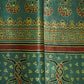 Green Ajrakh Print Mashru Silk Fabric 21887