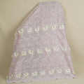Light Lavender Floral 3D Schiffli Embroidery Cotton Schiffli Fabric AF-30093