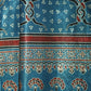 Blue Ajrakh Print Mashru Silk Fabric 21897