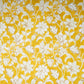 Mustard Yellow floral print Cotton Checks Fabric PI-31851