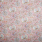 Dusty Pink floral print Cotton Checks Fabric PI-31850