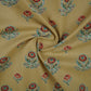 Beige & Red Floral Print Cotton Fabric MFR-29885