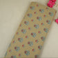 Beige & Red Floral Print Cotton Fabric MFR-29885