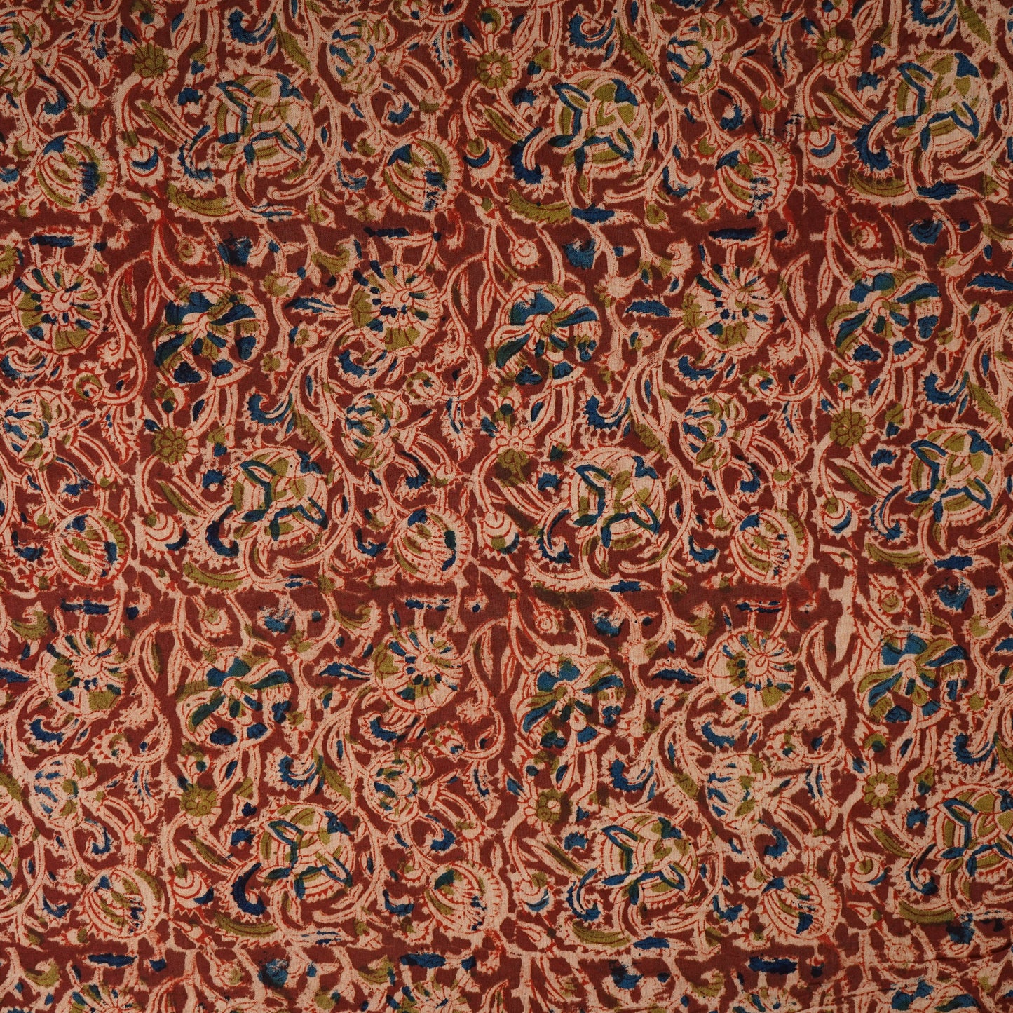 Wine Kalamkari Print Cotton Fabric MFR-29845