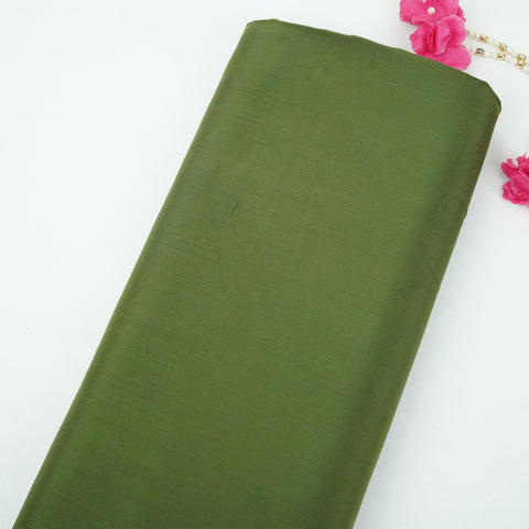 Mehendi Green Solid Santoon Fabric SSM-31775