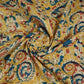 Mustard Yellow Kalamkari Print Cotton Fabric MFR-29842
