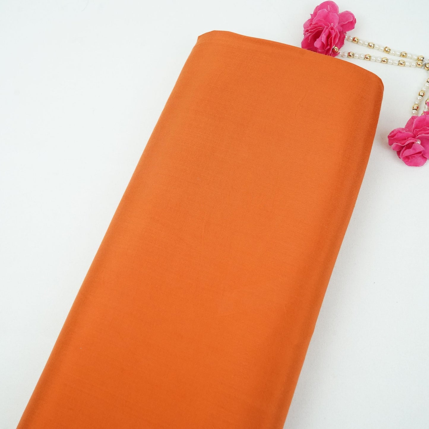 Rust Orange Solid Santoon Fabric SSM-31781