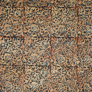 Black Kalamkari Print Cotton Fabric MFR-29848 - TradeUNO