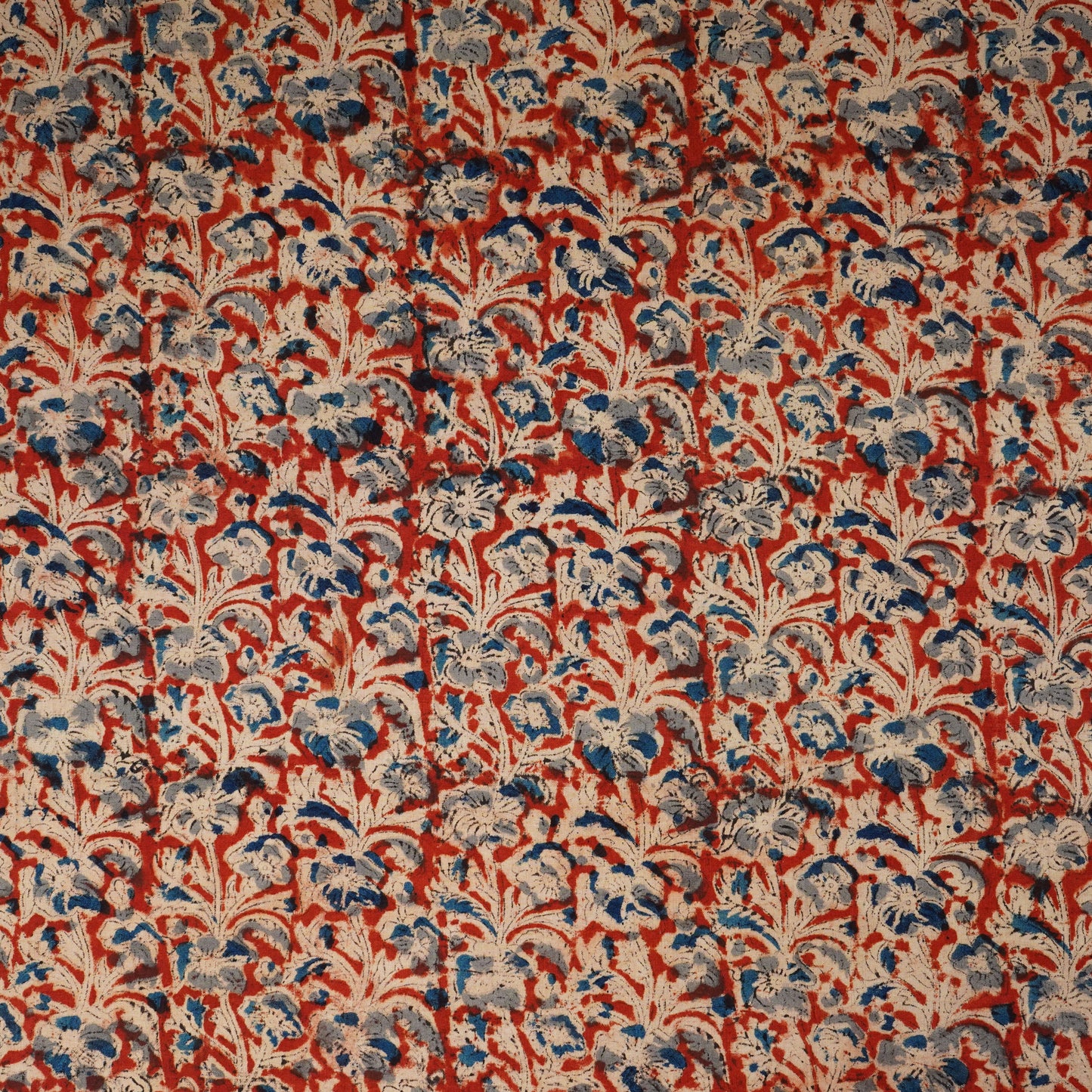 Red Kalamkari Print Cotton Fabric MFR-29844