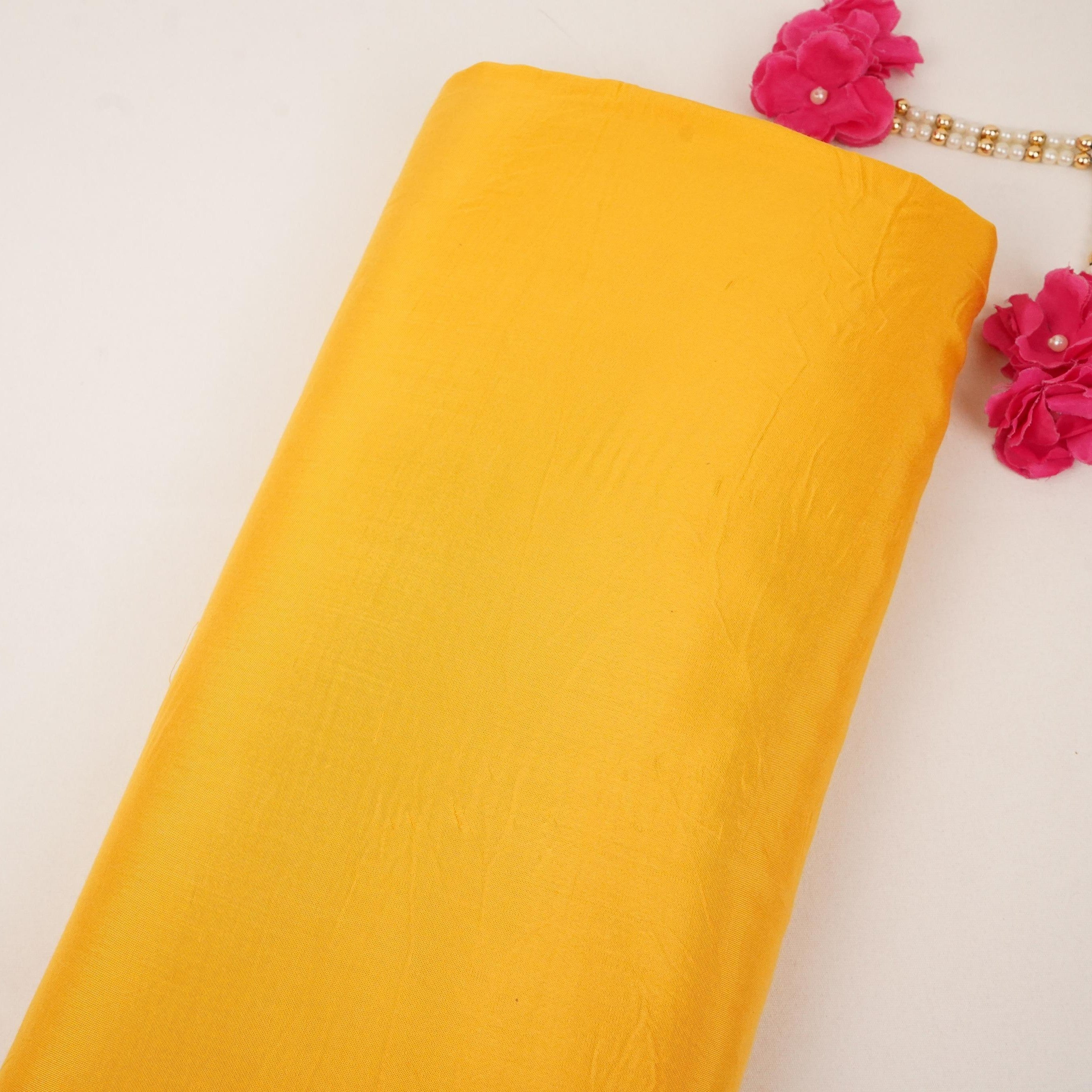 Yellow Solid Santoon Fabric SSMS-09 - TradeUNO
